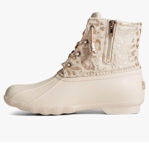 Sperry Syren Gulf Metallic Ivory duck boot.